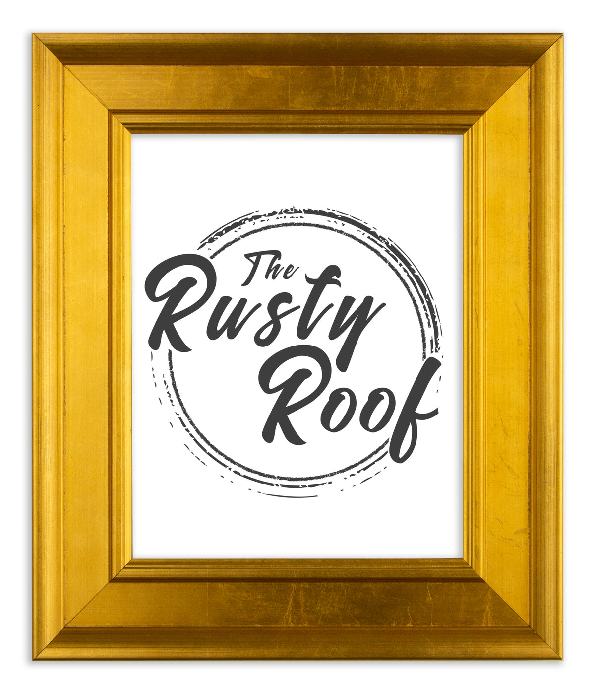 Gold Wide Leaf Frame - The Rusty Roof - Gold